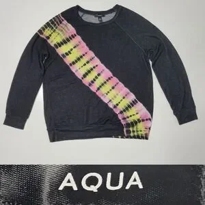 Aqua Sweaters Aqua Bloomingdales Black Stretch Pink Tie Dye
